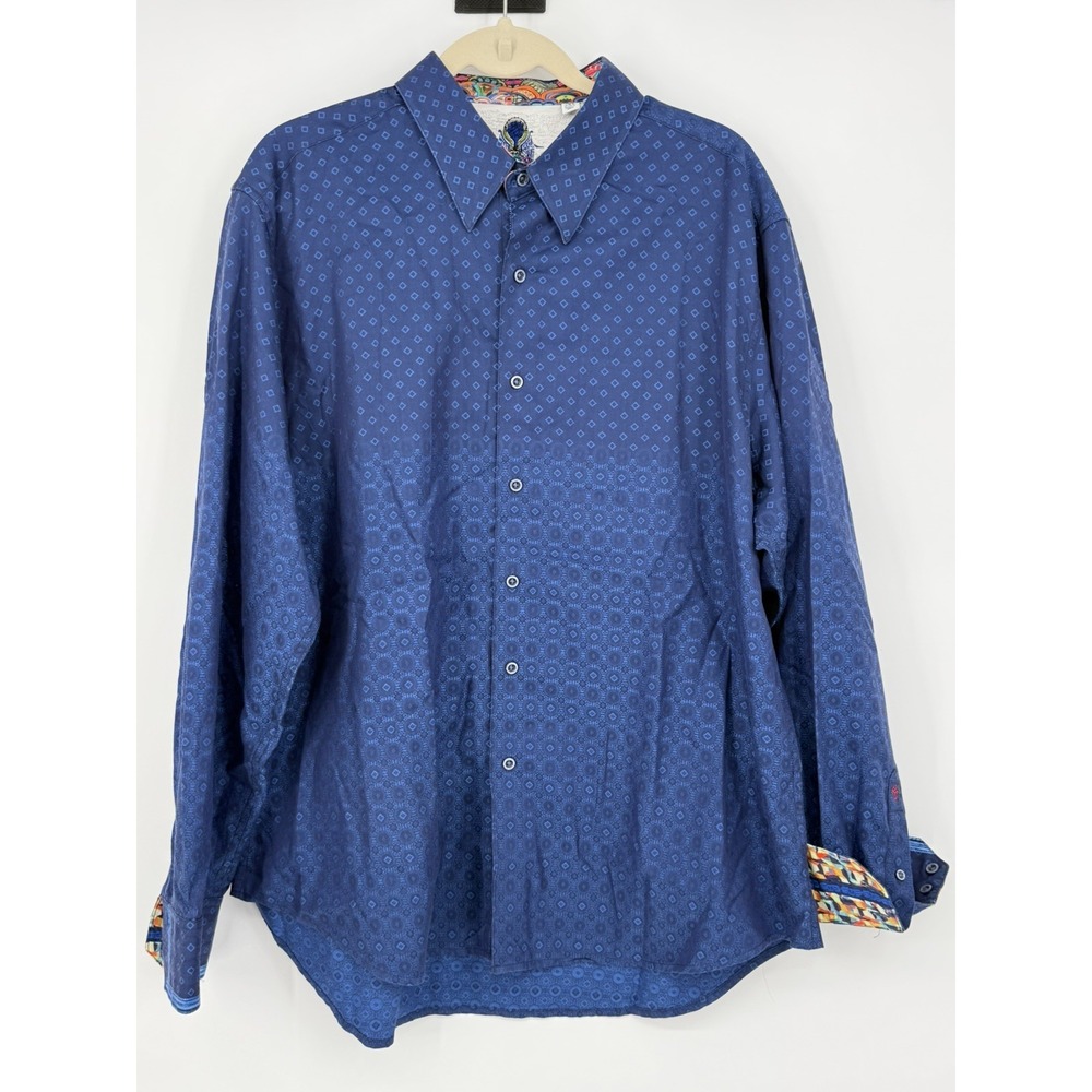 Robert Graham Blue Long Sleeve Button Down 2XL
